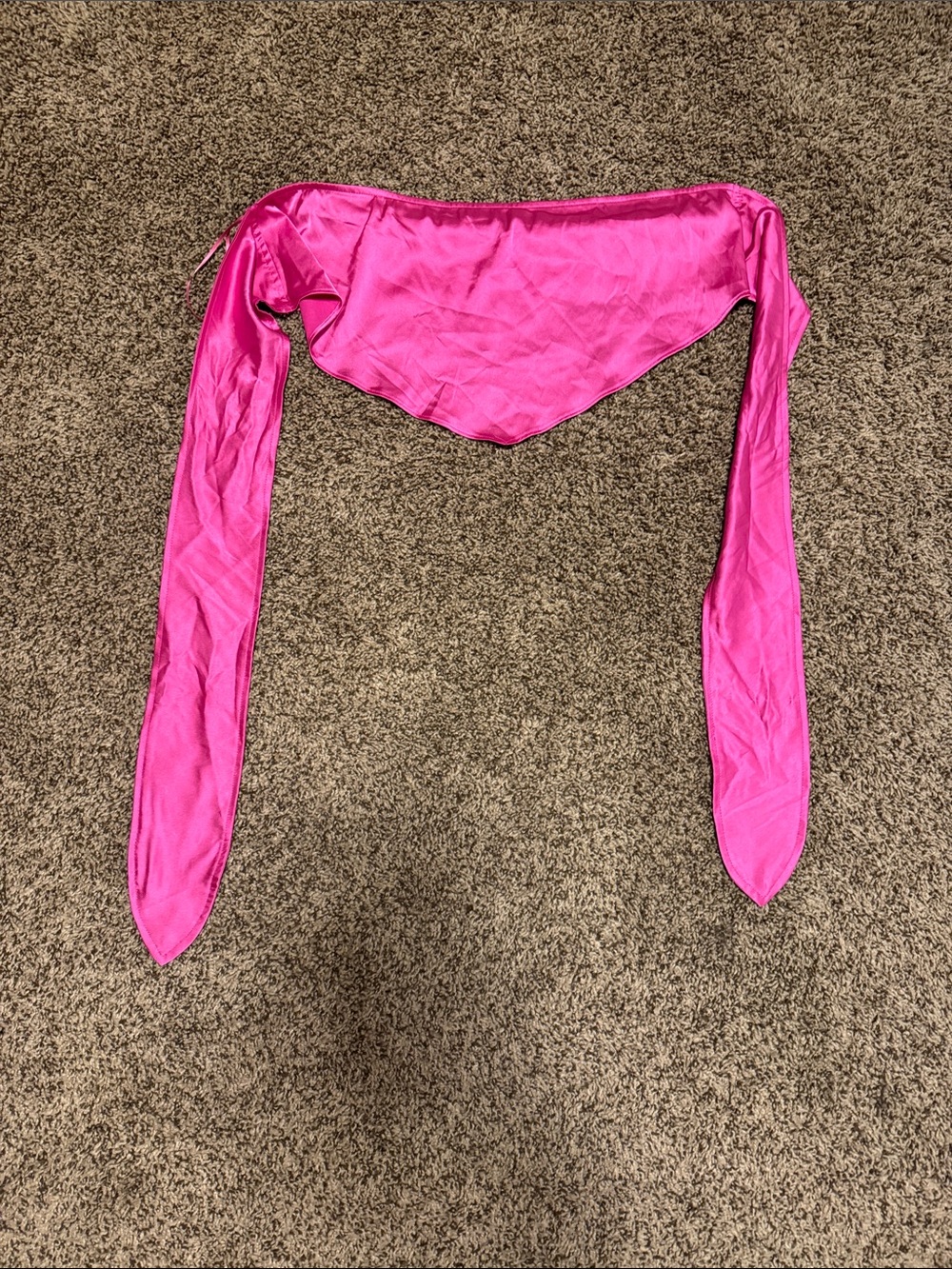 Le Lis Bright Pink Satin Bandeau top